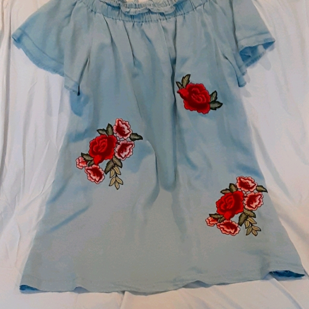 A.N.A flower embroidered dress